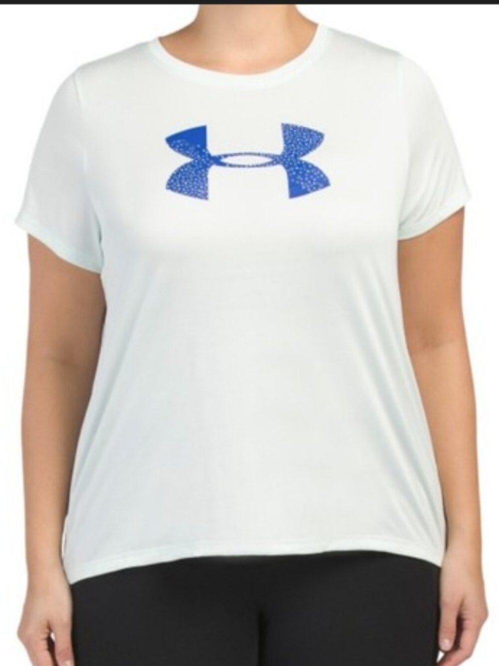 Under Armour Light Mint Green Short-Sleeve Performance Tee with Blue Logo